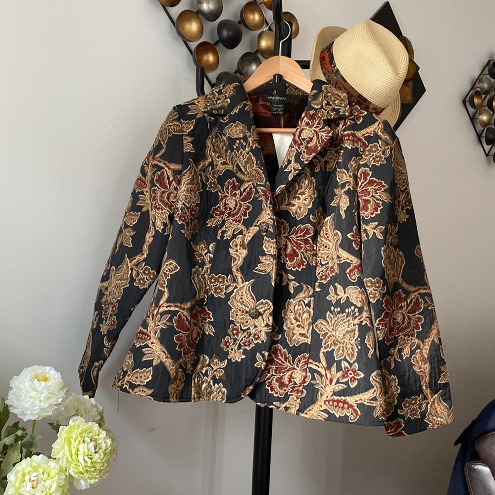 Vintage Lane Bryant Women's Floral Blazer